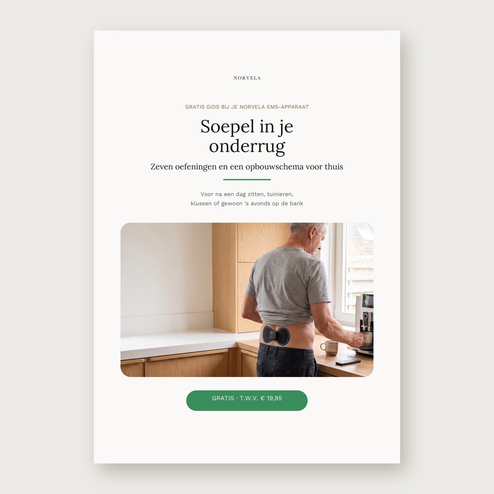Omslag van de gratis gids Soepel in je onderrug