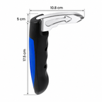 Maatvoering van de auto-steungreep: 17,5 cm hoog, stalen haak 10,8 cm lang en 5 cm hoog