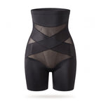 Zwarte postpartum shaping short los op een witte achtergrond