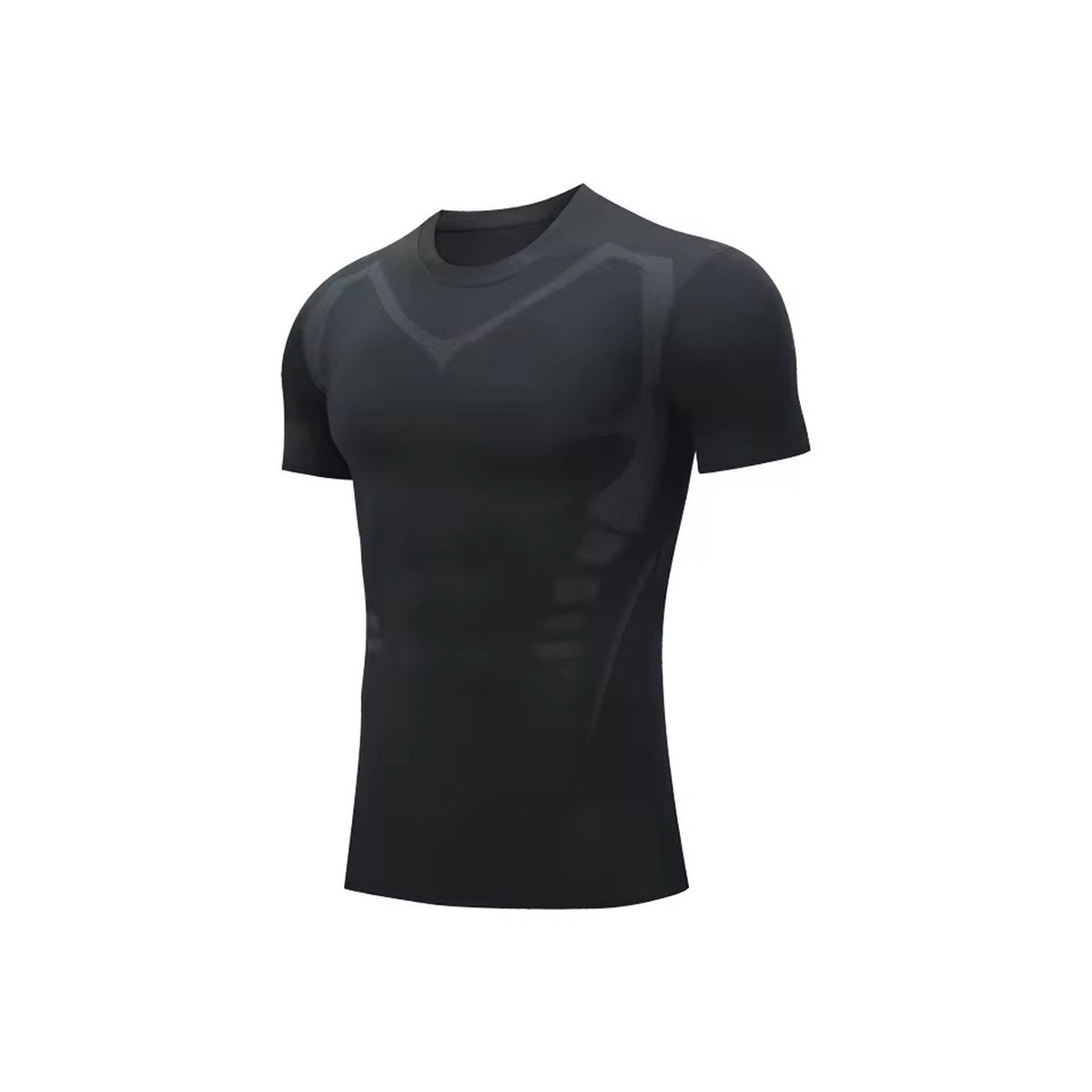Zwart shaping T-shirt met korte mouwen