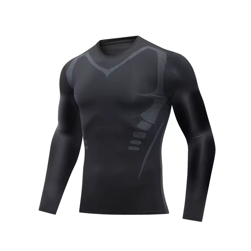 Zwart shaping shirt met lange mouwen