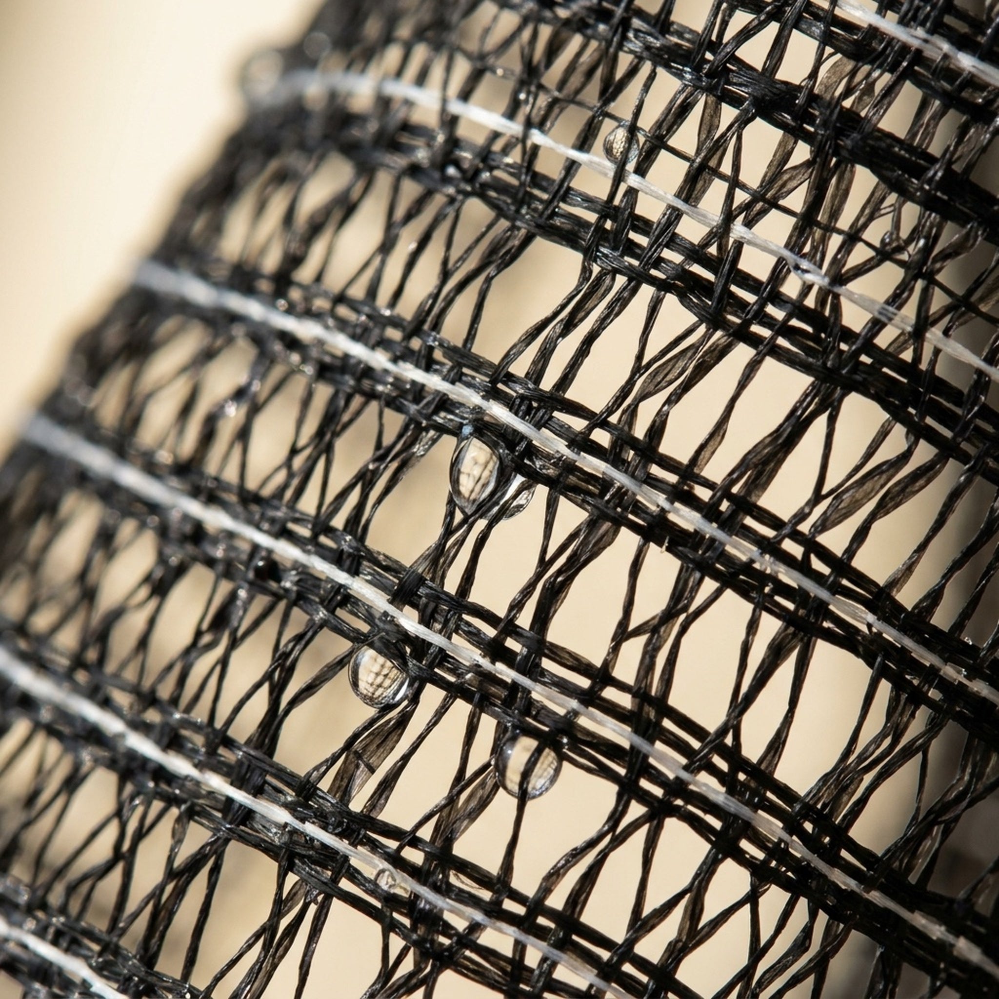 Close-up van het geribde geweven materiaal van de Japanse scrubdoek